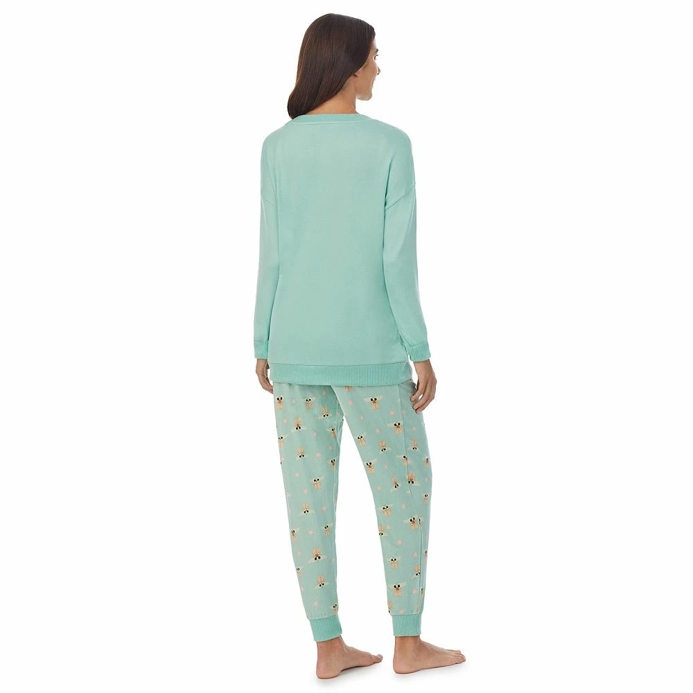 Women's The Mandalorian The Child Long Sleeve Pajama Top & Banded Bottom Pajama Pants Set - Image 2