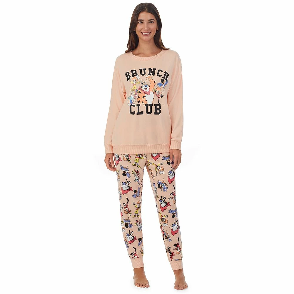 Women's Kellogg's Cereal Brunch Club Long Sleeve Pajama Top & Banded Bottom Pajama Pants Set