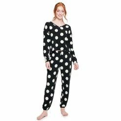 Juniors' SO® Boxy Long Sleeve Pajama Top & Pajama Pants Set