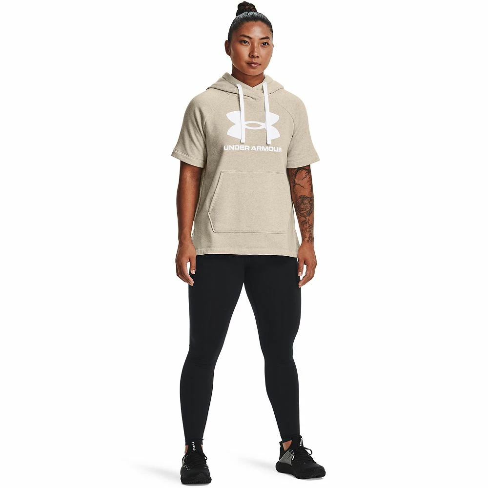 Women's Under Armour Rival Fleece Short Sleeve Hoodie - Image 5