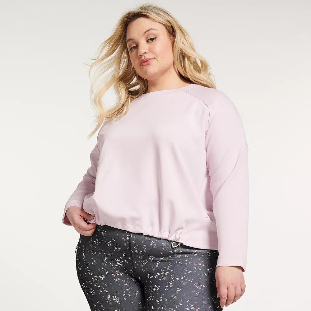 Plus Size FLX Cinched-Hem Popover Top