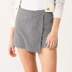 Juniors' SO® Wrap Mini Skort