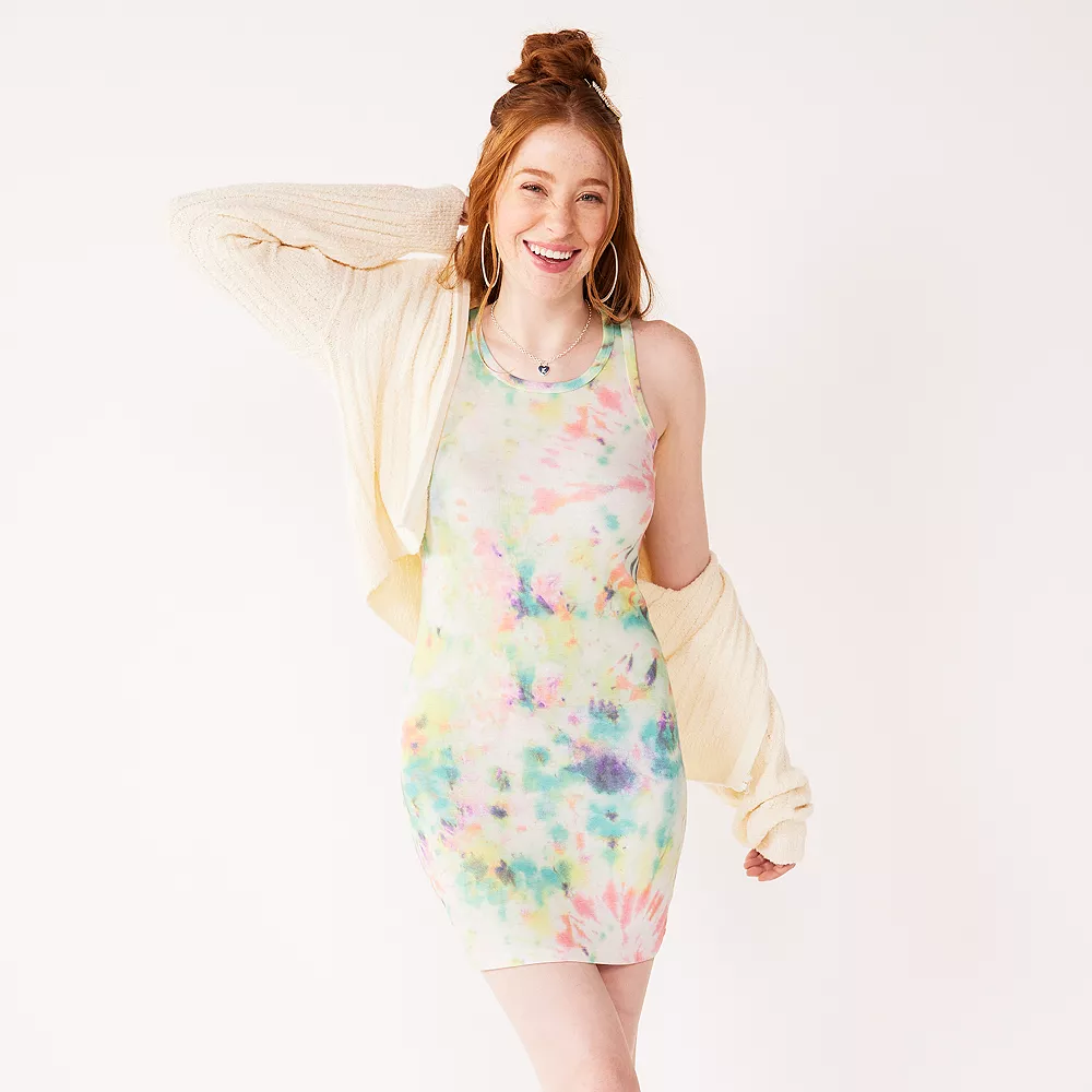 Juniors' SO® High Neck Tank Bodycon Mini Dress