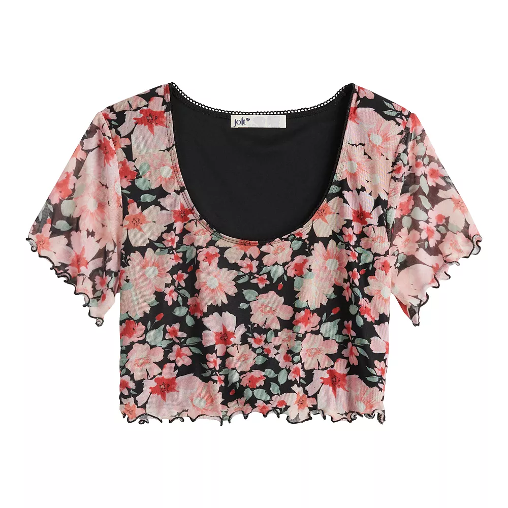 Juniors' Rewind Short Sleeve Mesh Tee - Image 3