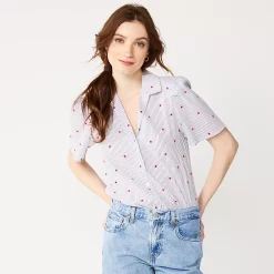 Women's DRAPER JAMES RSVP™ Print Bodysuit Shirt