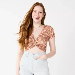 Juniors' SO® Short Sleeve Twist Tee