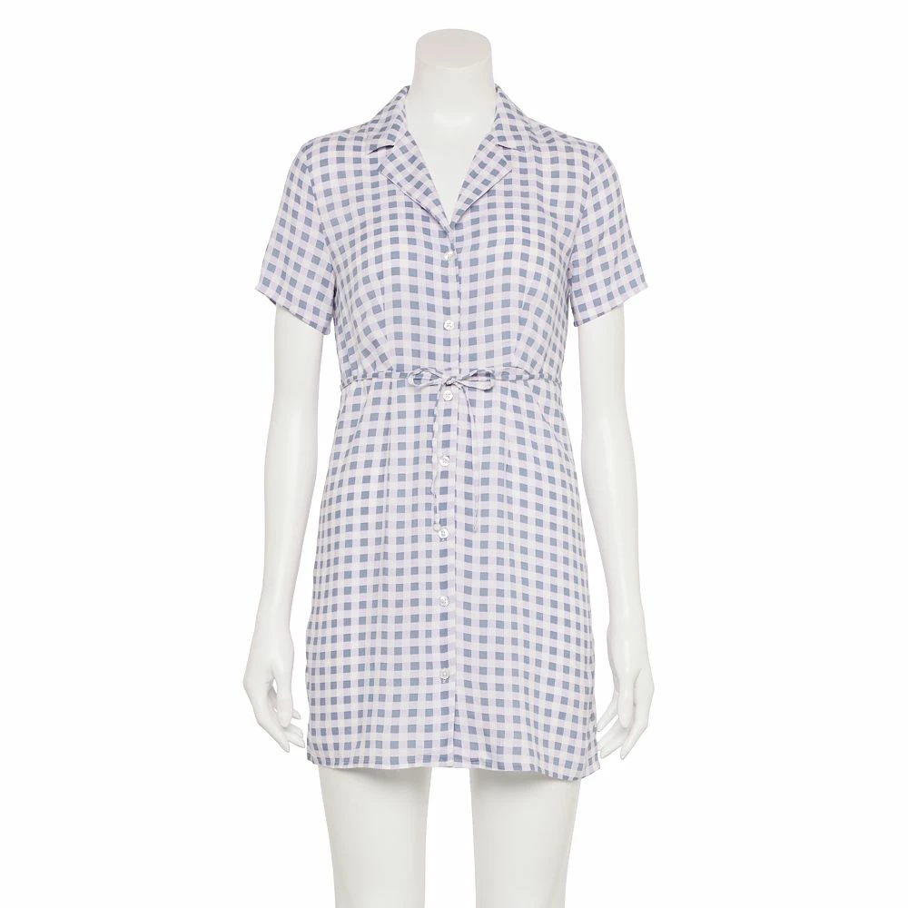 Juniors' SO® Collared Button Front Shirtdress - Image 3