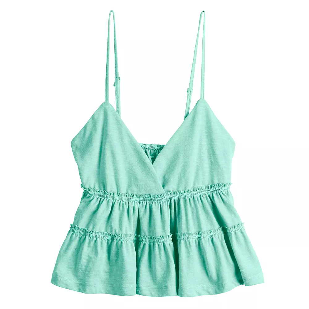 Juniors' SO® Cropped Tiered Cami - Image 10