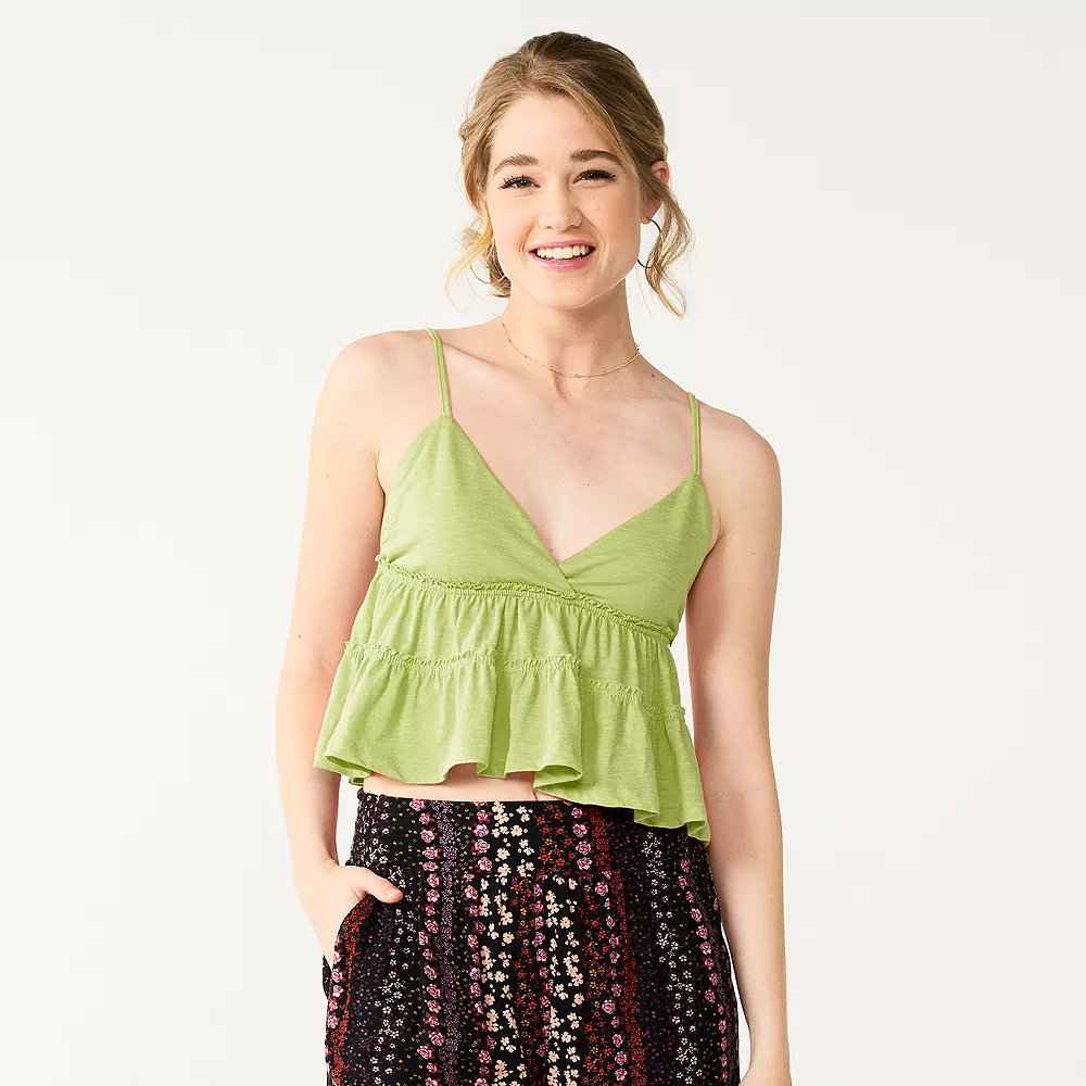 Juniors' SO® Cropped Tiered Cami - Image 8