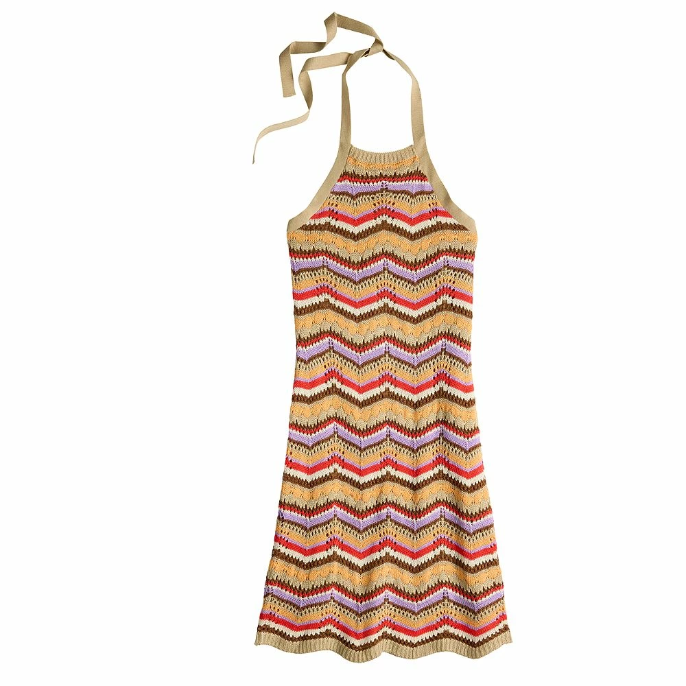 Juniors' SO® Crochet Halter Mini Dress - Image 3