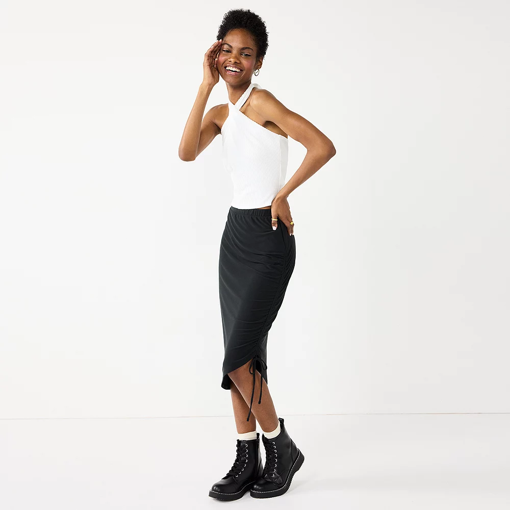 Juniors' SO® Cinched Midi Skirt - Image 7