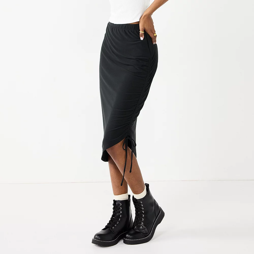 Juniors' SO® Cinched Midi Skirt - Image 2