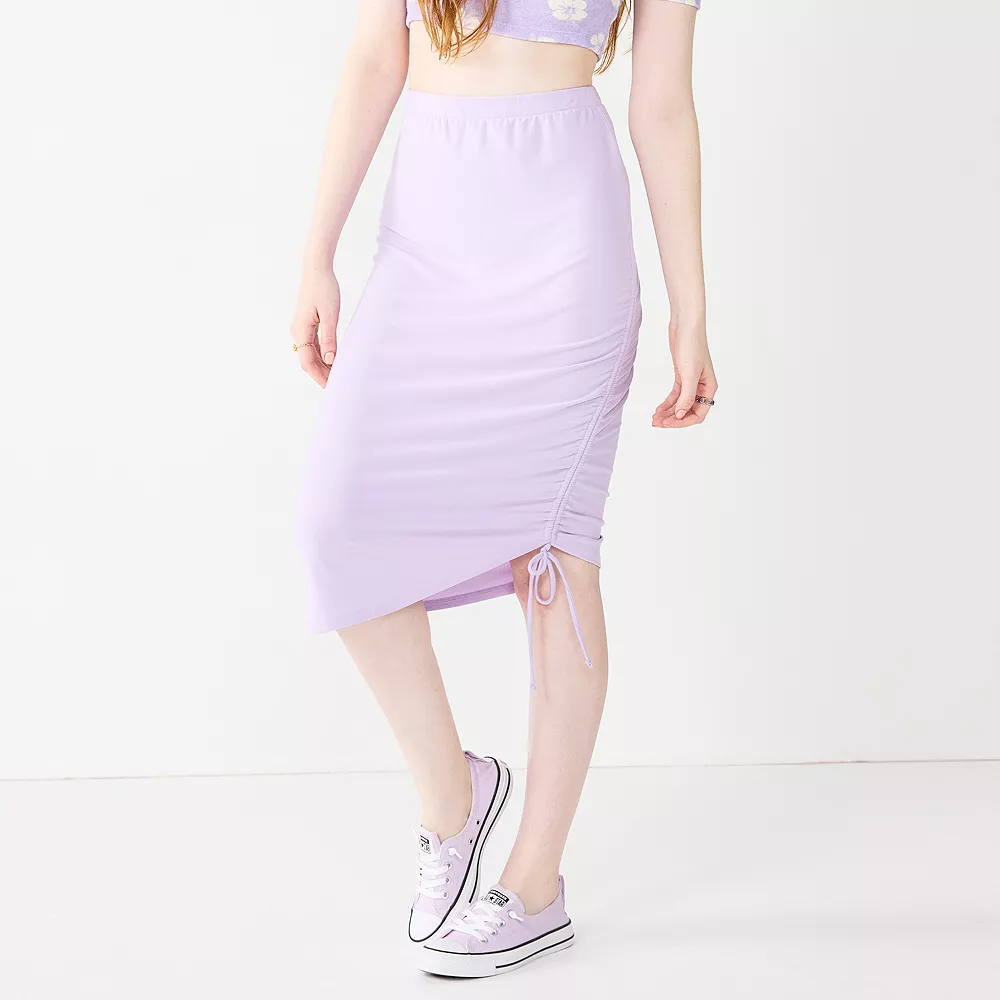 Juniors' SO® Cinched Midi Skirt - Image 4