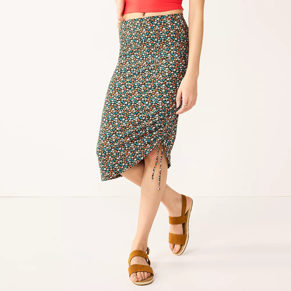 Juniors' SO® Cinched Midi Skirt