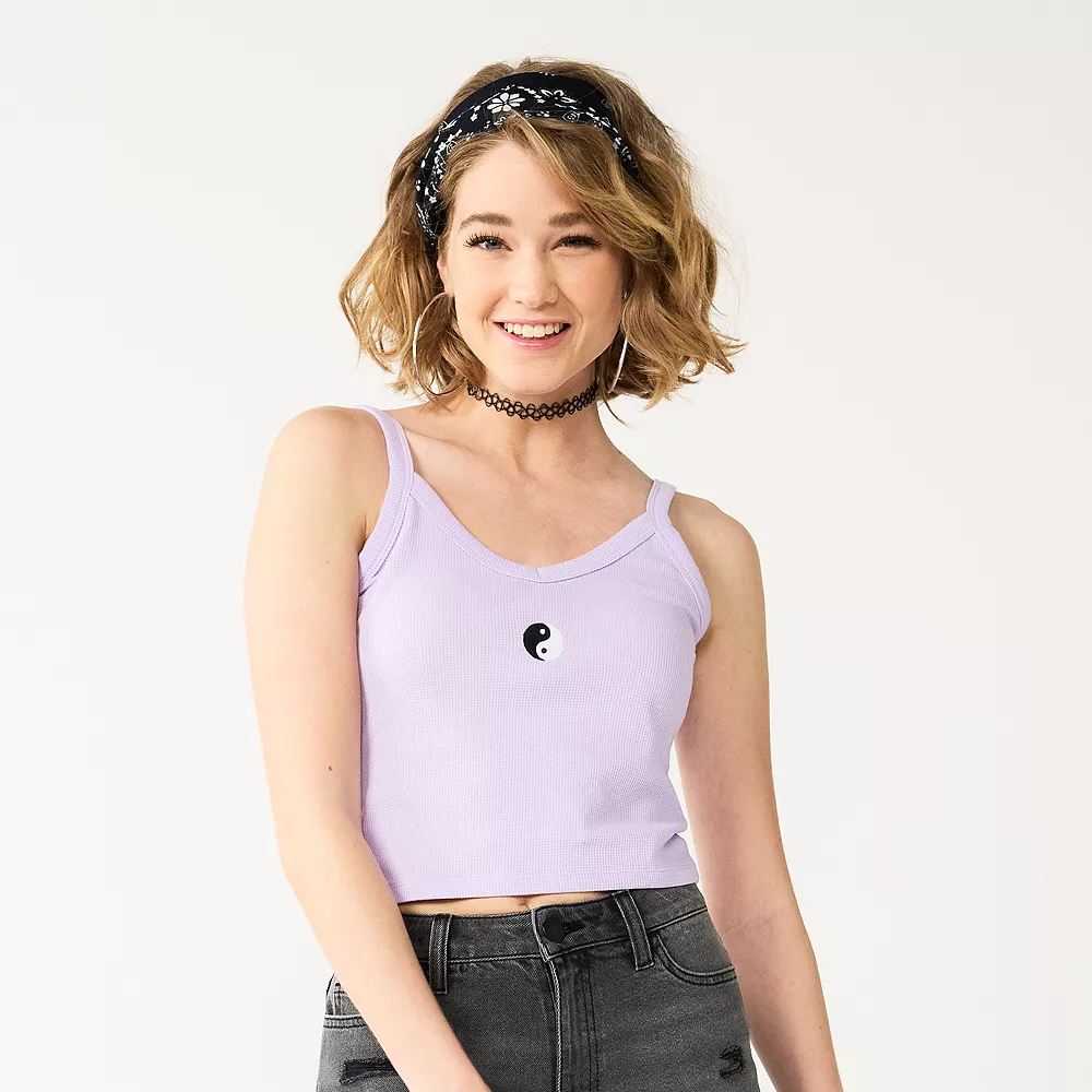 Juniors' SO® Cropped Wide Strap Cami - Image 6