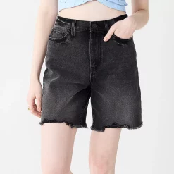 Juniors' SO® High Waisted Dad Shorts