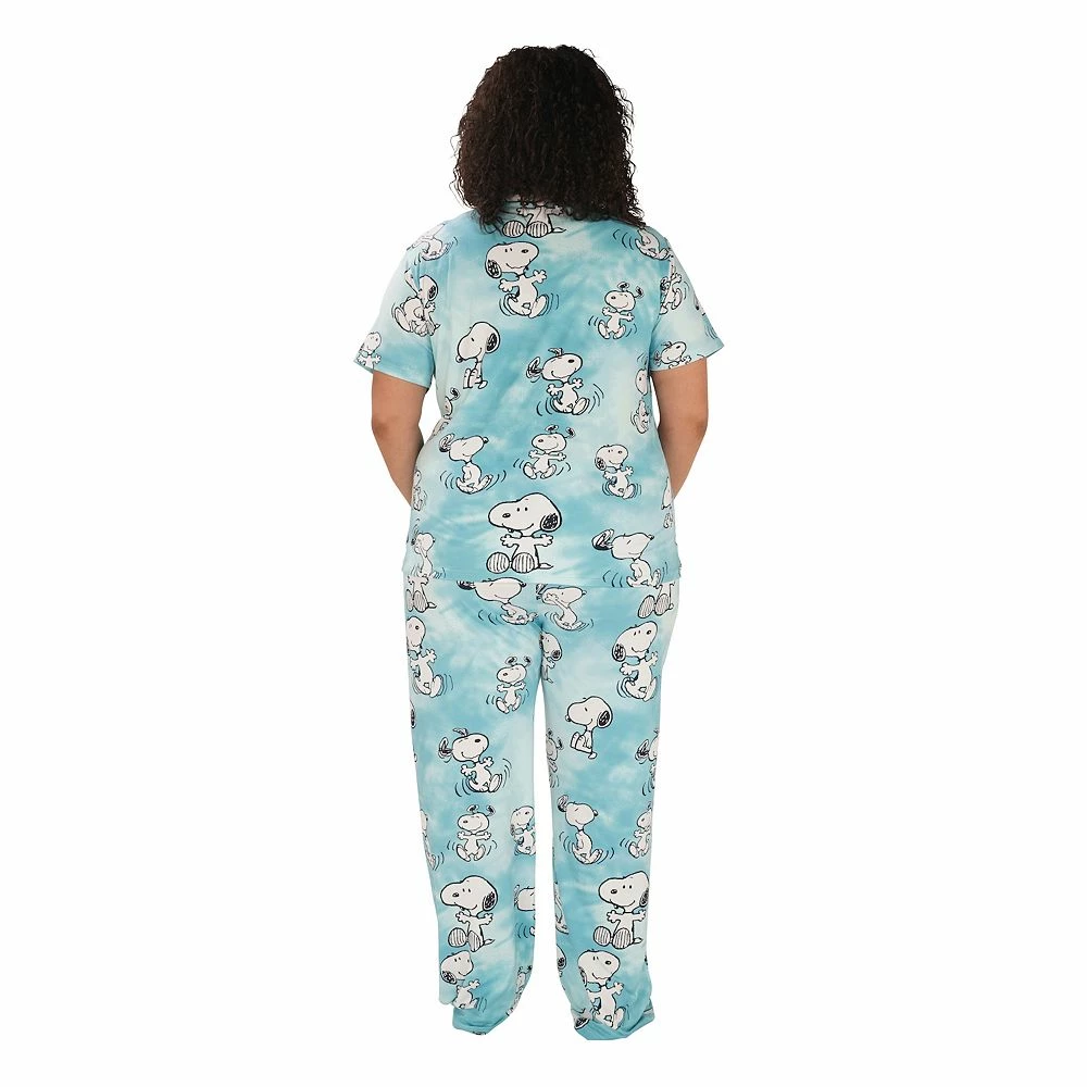 Plus Size Nite Nite by Munki Munki Grogu Short Sleeve Pajama Shirt & Pajama Pants Set - Image 2