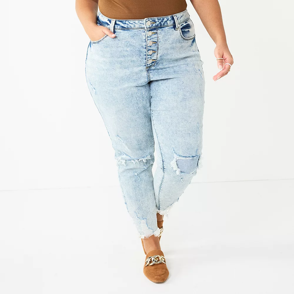 Juniors' Plus Indigo Rein High-Rise Super Soft Skinny Jeans - Image 2