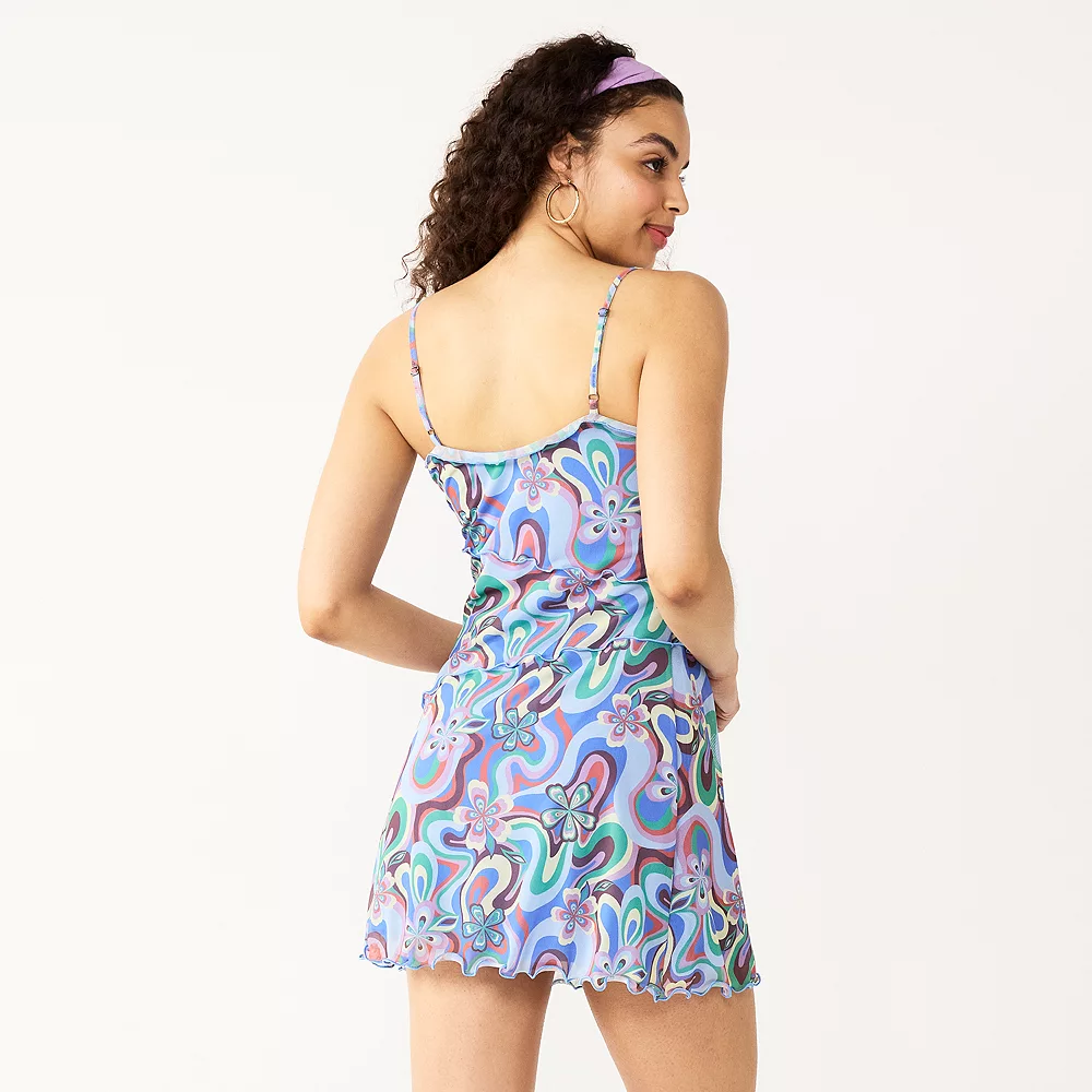 Juniors' SO® Ruffled Print Fit & Flare Mini Dress - Image 4