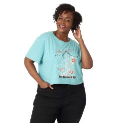 Plus Size Wrangler Boyfriend Cropped Graphic Tee