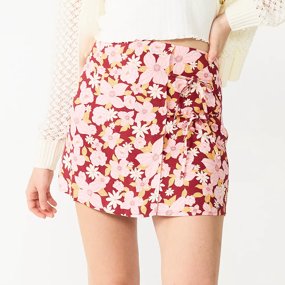 Juniors' SO® Double-Tie Wrap Mini Skirt - Image 3