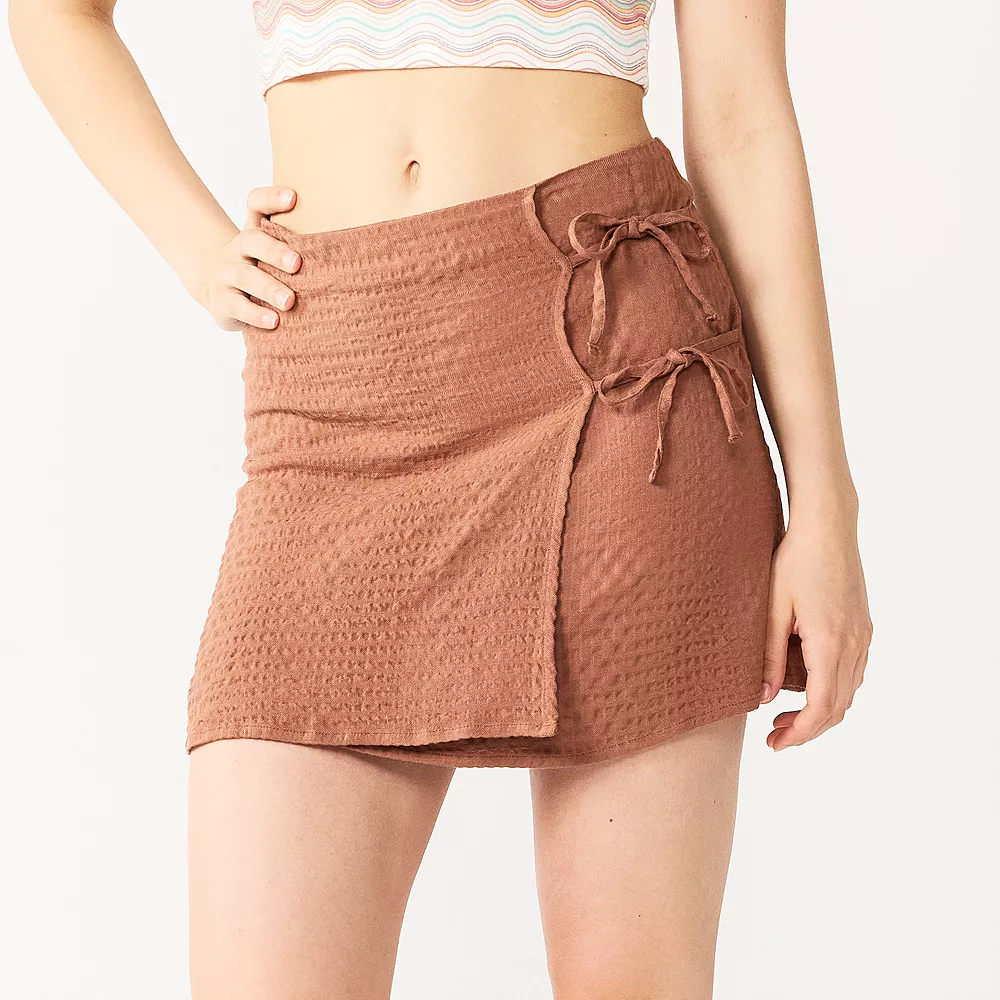 Juniors' SO® Double-Tie Wrap Mini Skirt - Image 4