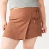 Juniors' Plus Size SO® Double Knot Wrap Mini Skirt