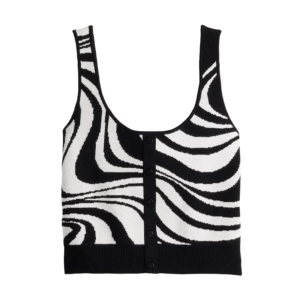 Juniors' SO® Cropped Swirl Sweater Tank - Image 2