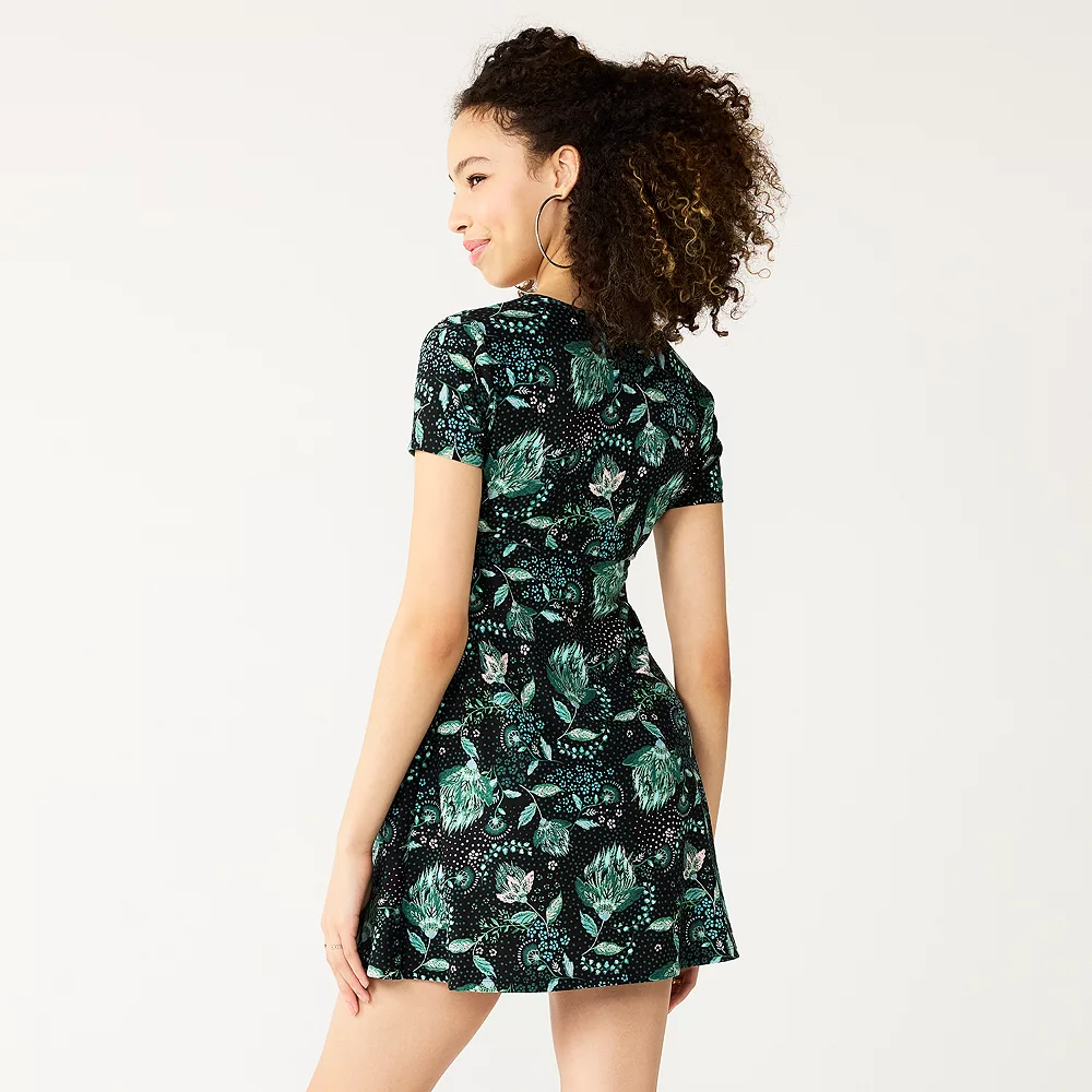 Juniors' SO® Cinched Front Fit & Flare Peasant Dress - Image 8