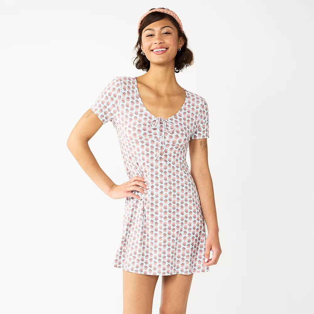 Juniors' SO® Cinched Front Fit & Flare Peasant Dress - Image 7