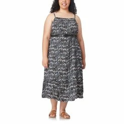 Juniors' WallFlower Belted Ruffled Peasant Maxi Dress