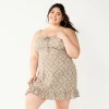 Juniors' Plus Size WallFlower Padded Cup Sweetheart Dress