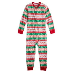 Adult Jammies For Your Families® Joyful Celebration Adaptive Fairisle One-Piece Pajama