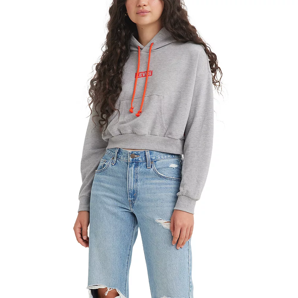 Women's Levi's® Cropped Graphic Logo Hoodie - Image 2