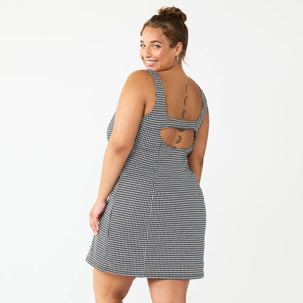 Juniors' Plus Size SO® Open Back Pinafore Mini Dress - Image 2