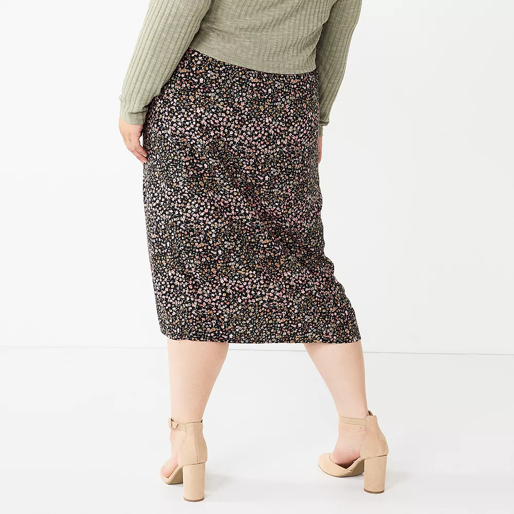 Juniors' Plus Size WallFlower Cropped Ruched Cardigan & Midi Dress Set - Image 3