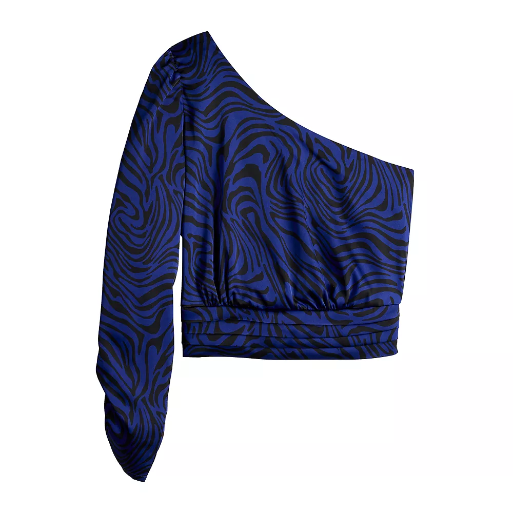 Juniors' SO® One-Shoulder Cropped Top - Image 4