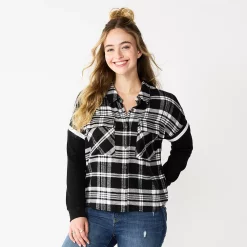 Juniors' SO® Fashion Flannel Shirt