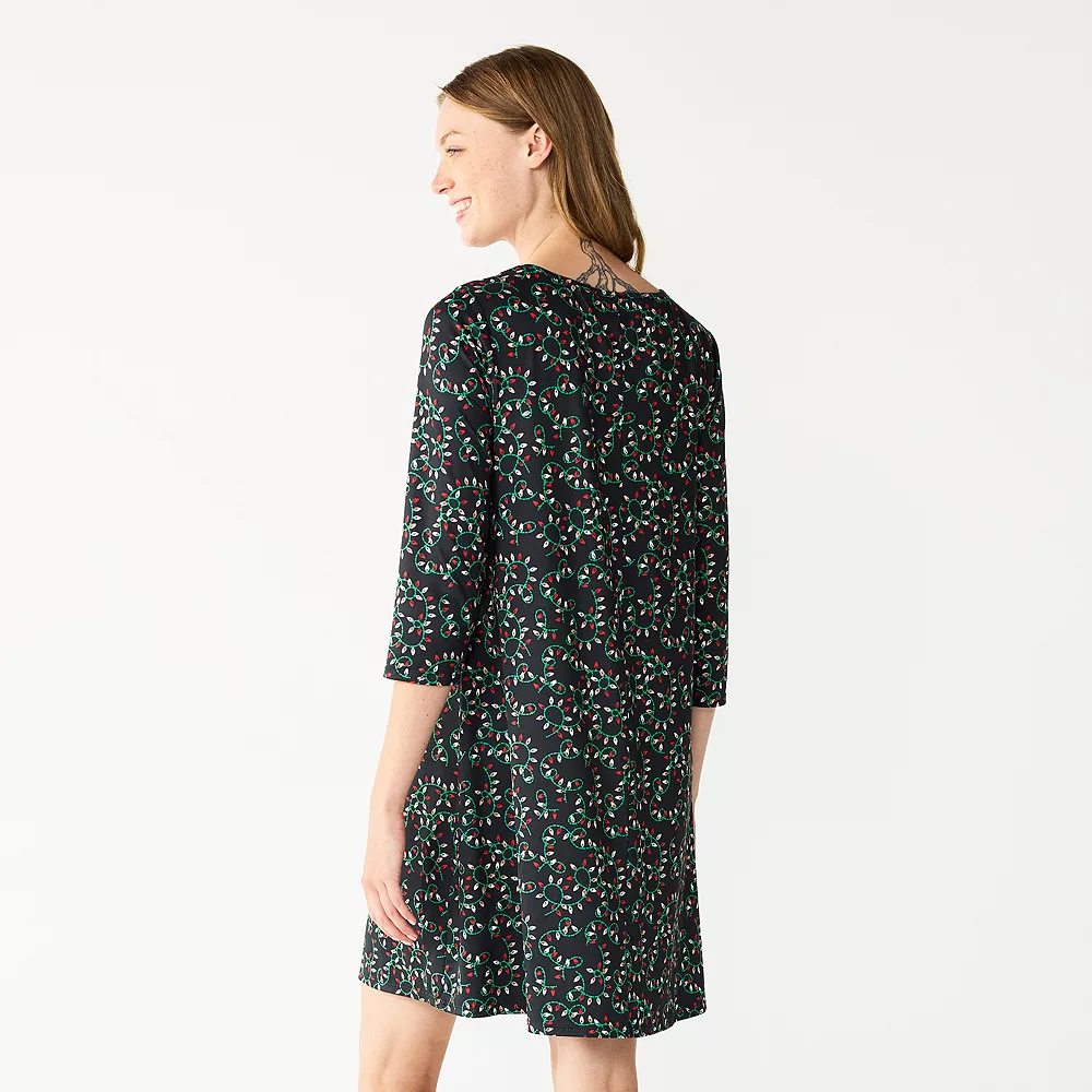 Women's Celebrate Together™ Printed Christmas Swing Dress - Image 10