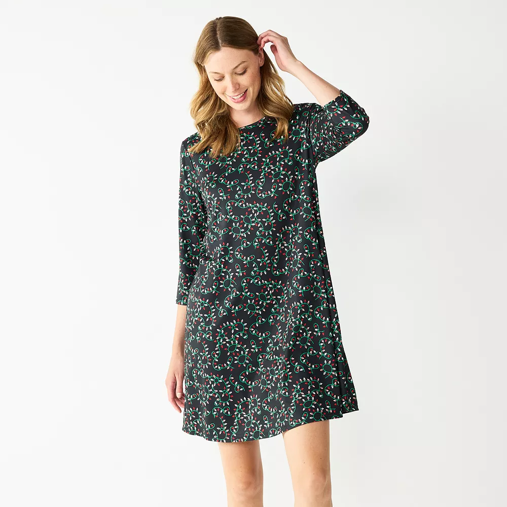 Women's Celebrate Together™ Printed Christmas Swing Dress - Image 3