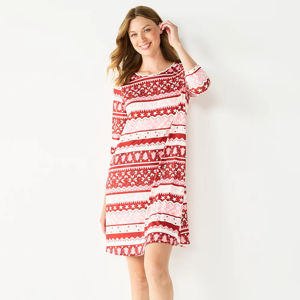 Women's Celebrate Together™ Printed Christmas Swing Dress - Image 7