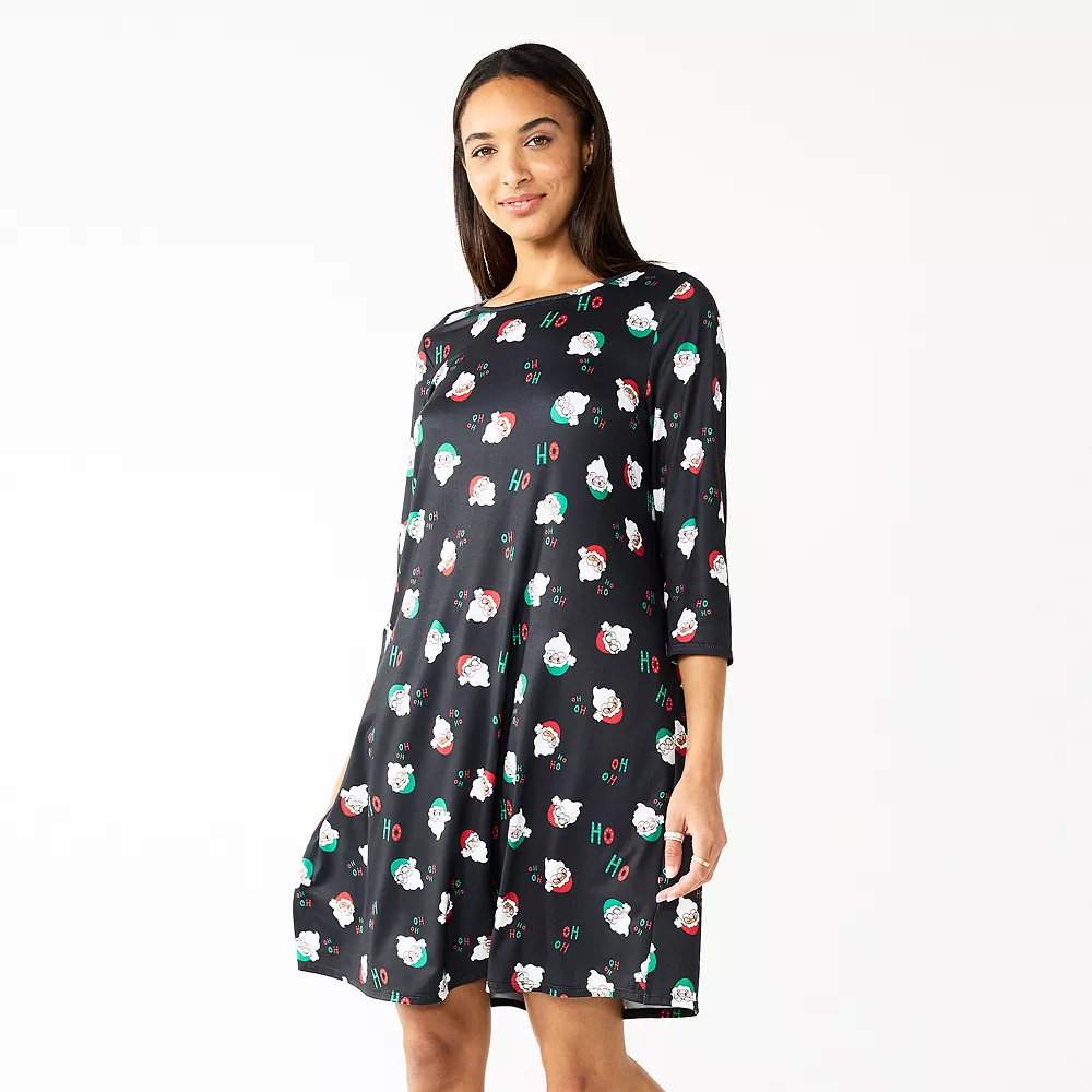 Women's Celebrate Together™ Printed Christmas Swing Dress - Image 4