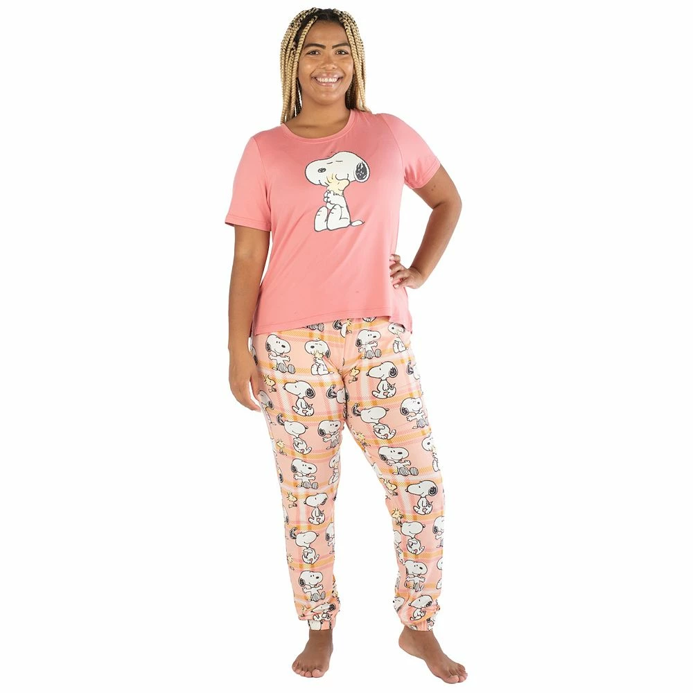 Women's Nite Nite by Munki Munki Short Sleeve Pajama Top & Pajama Pants Sleep Set - Image 2