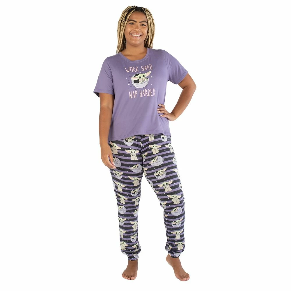 Women's Nite Nite by Munki Munki Star Wars Short Sleeve Pajama Top & Pajama Pants Sleep Set - Image 2