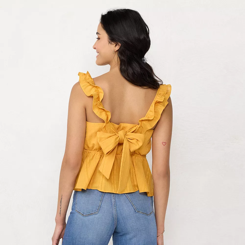 Women's LC Lauren Conrad Ruffle Peplum Tank - Image 4