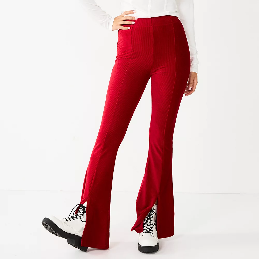 Juniors' SO® High-Rise Pull on Flare Pants - Image 3