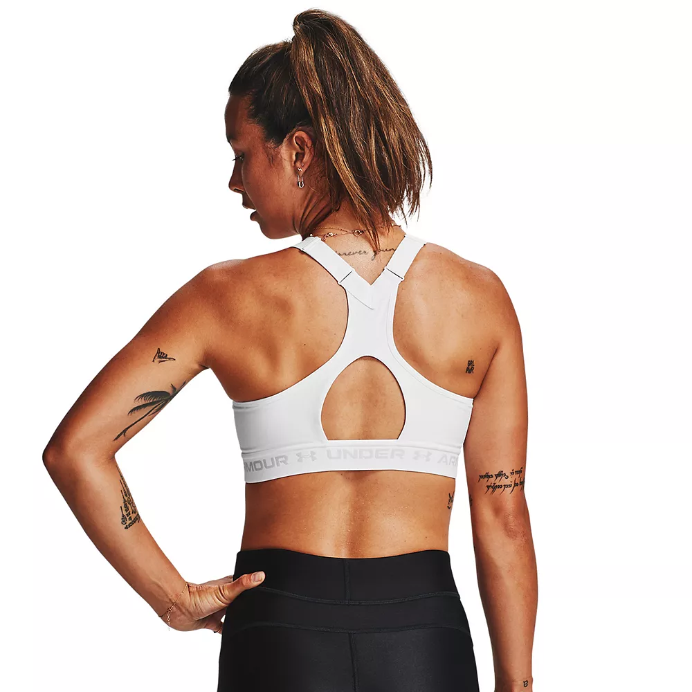 Women's Under Armour High Zip Crossback Sports Bra - Image 3