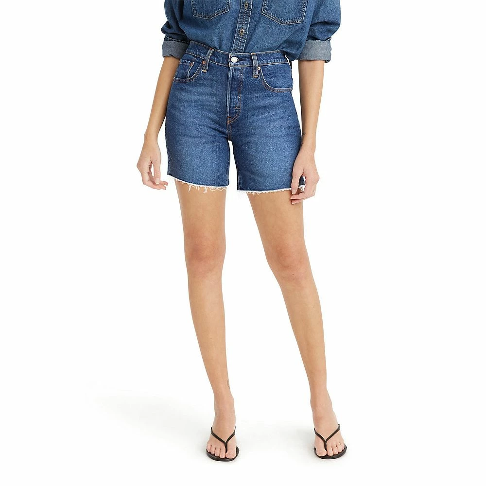 Women's Levi's® 501™ Mid-Thigh Frayed Jean Shorts - Image 2