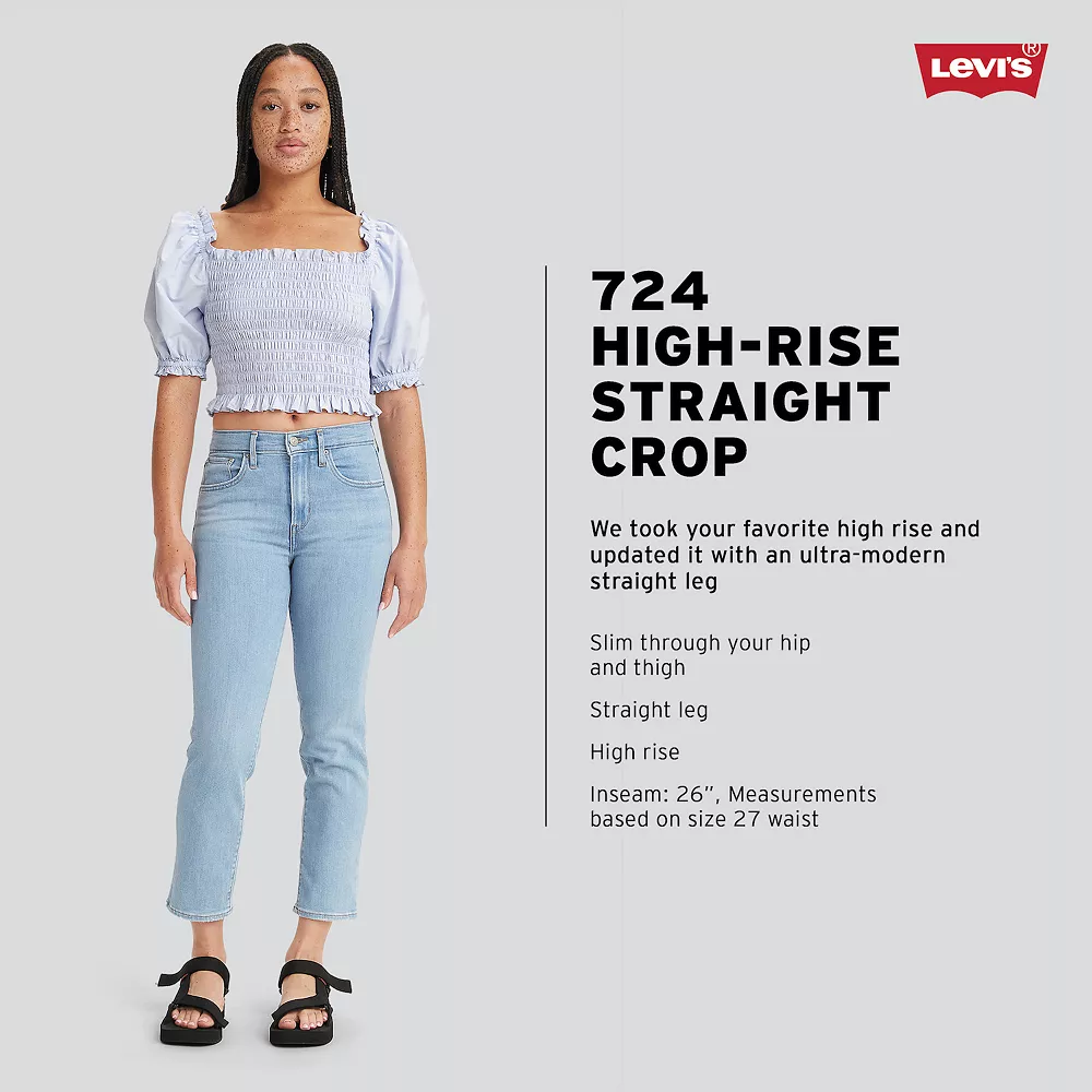 Women's Levi's® 724™ High Rise Straight Crop Jeans - Image 7