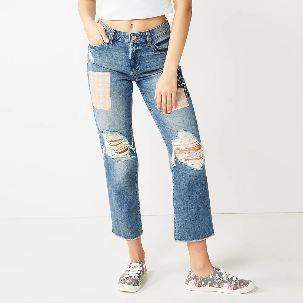 Juniors' SO® High-Rise Ankle Straight Jeans - Image 3